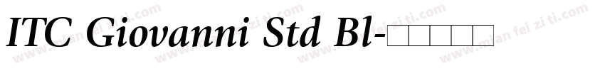 ITC Giovanni Std Bl字体转换